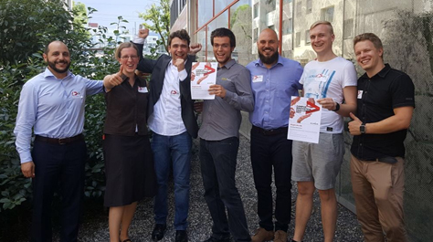 Kevork Altanian (Accenture), Dr. Theresa Schmiedel, Jan-Peter Kucklick, Christian Huck, Shaho Alaee, Harry Tobias Riegger und Roope Jaakonmäki (alle Universität Liechtenstein)