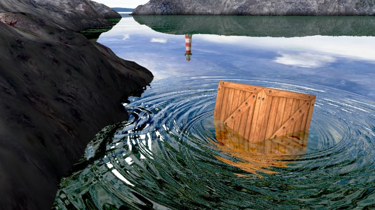 Theorie der Wellenpakete hat einen neuen Algorithmus zur Simulation von Wasserwellen inspiriert. Screenshot der neuen Software