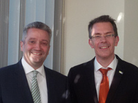 Prof. Beyer, Landesvorsitzender der AWO, mit Vizepräsident Dr. Jürgen Zerth