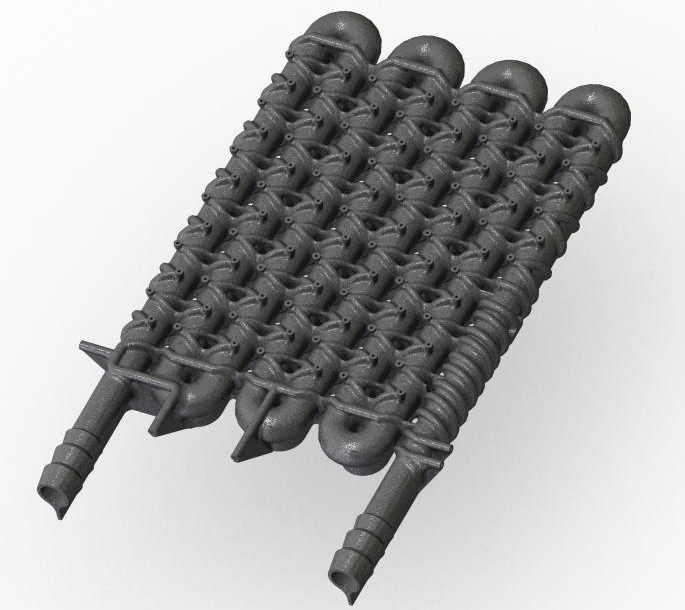 Simulation of a 3D printed reactor