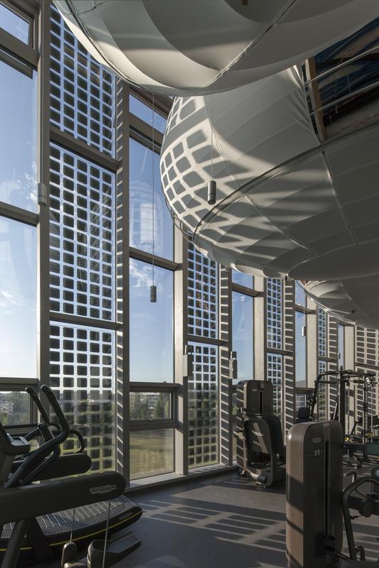 Innenansicht der Fitness-Anlage.
