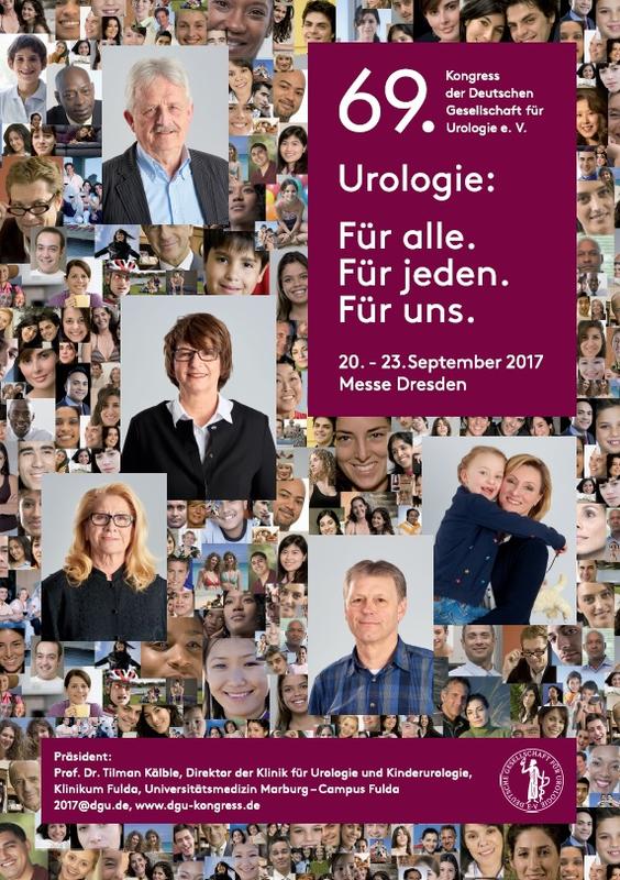  Vom 20. bis 23. September 2017 findet in der Messe Dresden der 69. Kongress der Deutschen Gesellschaft für Urologie e.V. statt.