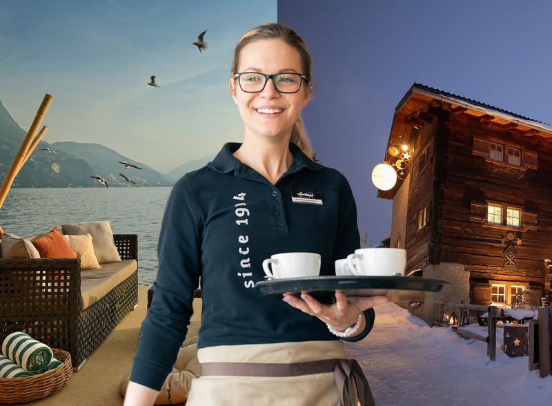 Service-Fachkraft aus dem Hotel Schweizerhof Lenzerheide «im Sommer am See, im Winter im Schnee» 