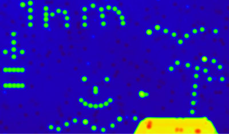 Dieses kleine Gemälde wurde von unseren Besuchern mit einzelnen Atomen erstellt.