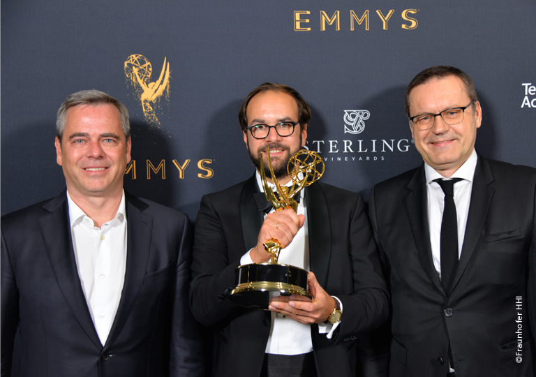 Das Bild zeigt Thomas Wiegand, Benjamin Bross und Detlev Marpe (von links)