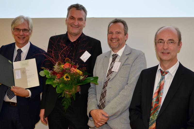 DGG-Präsident Professor Jürgen M. Bauer, Preisträger Professor Markus Gosch, DGG President elect Professor Hans Jürgen Heppner sowie DGG Past-President Privatdozent Dr. Rupert Püllen.  