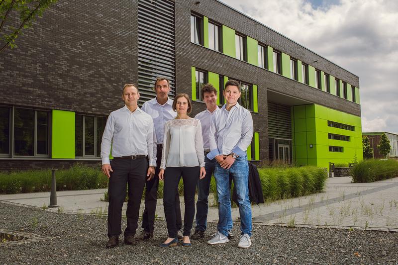 Prof. Dr. Marc-Christian Ollrog, Prof. Andreas Kölmel, Prof. Dr. Denise Sommer, Prof. Dr. Olaf Hoffjann und Oliver Haidukiewicz vom Institut für Öffentliche Kommunikation der Ostfalia 