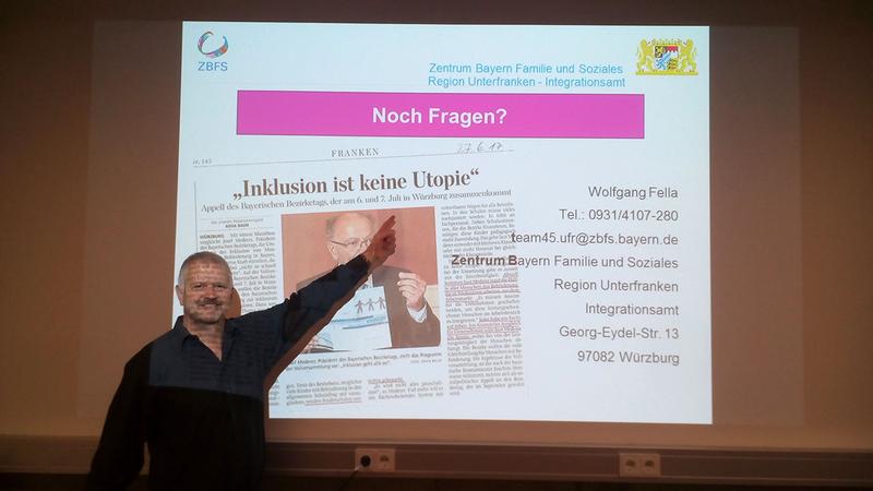 Referent Wolfgang Fella vom Zentrum Bayern Familie und Soziales, Integrationsamt