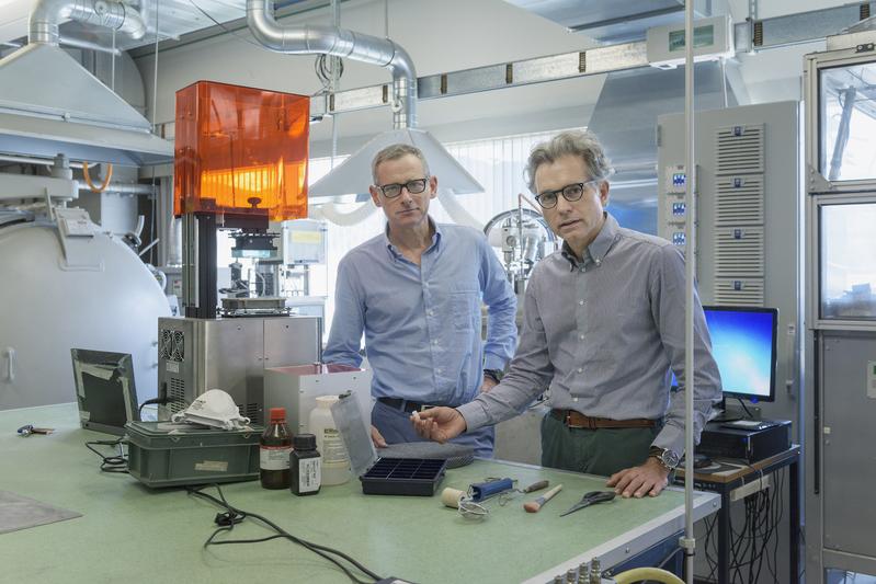 Die am Computer entworfene geometrische Keramikstruktur des Versuchskatalysators. S