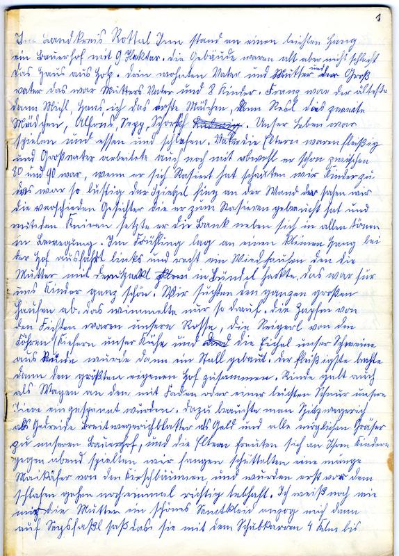 Handschriftliches Manuskript der Autobiografie „Herbstmilch“