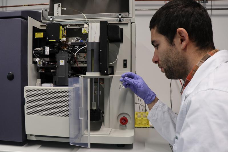 Erstautor Mato Lagator analysiert den Phänotyp von mutierten E. Coli Bakterien. 