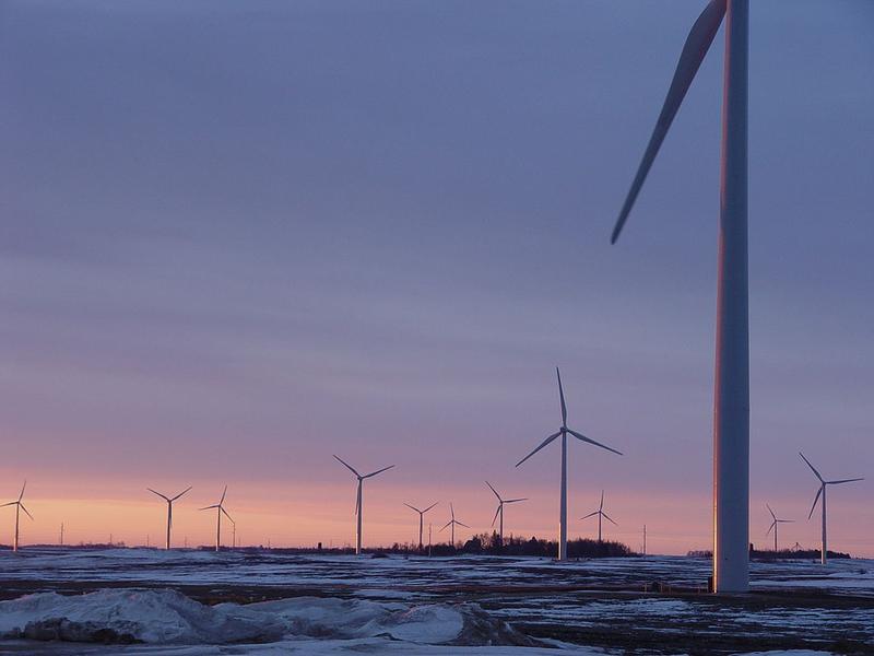 Fenton Wind Farm in der Nähe von Chandler, Minnesota, USA