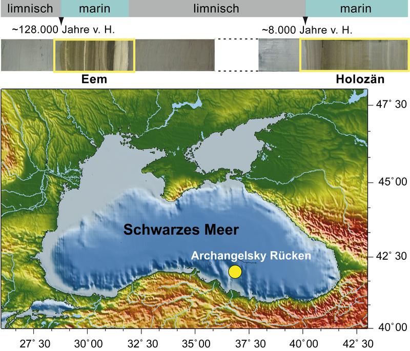 Dunkle Sedimente weisen auf ausgedehnte „tote Zonen“ im Schwarzen Meer während Warmphasen wie Eem und Holozän hin. Das wärmere Eem lässt Rückschlüsse auf Folgen einer zukünftigen Klimaerwärmung zu.