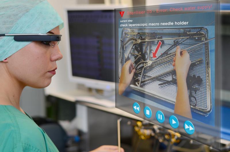 Smart-Glasses und Augmented Reality Technologien sollen für mehr Effizienz und Sicherheit bei der zentralen Sterilgutversorgung im medizinischen Bereich sorgen.