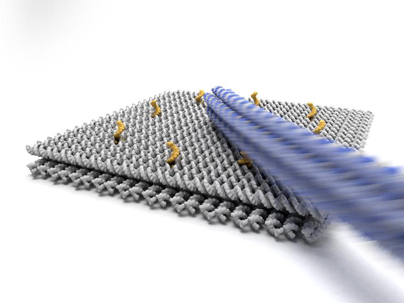 Elektrische Felder steuern den rotierenden Nano-Kran – 100.000-mal schneller als bisherige Methoden.