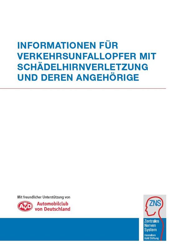 Die neue Informationsbroschüre für Verkehrsunfallopfer mit Schädelhirnverletzung und deren Angehörige