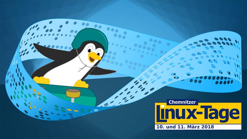 Der glückliche Pinguin "Tux", das Maskottchen des freien Betriebssystems Linux, darf natürlich auch beim 20. Geburtstag nicht fehlen. 