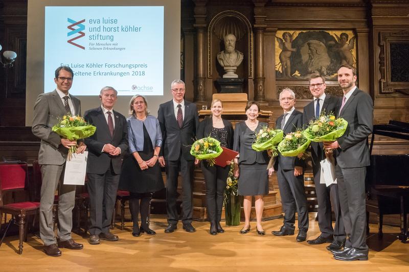 Verleihung des Eva Luise Köhler Forschungspreises für Seltene Erkrankungen 2018 in der Alten Aula der Universität Heidelberg.
