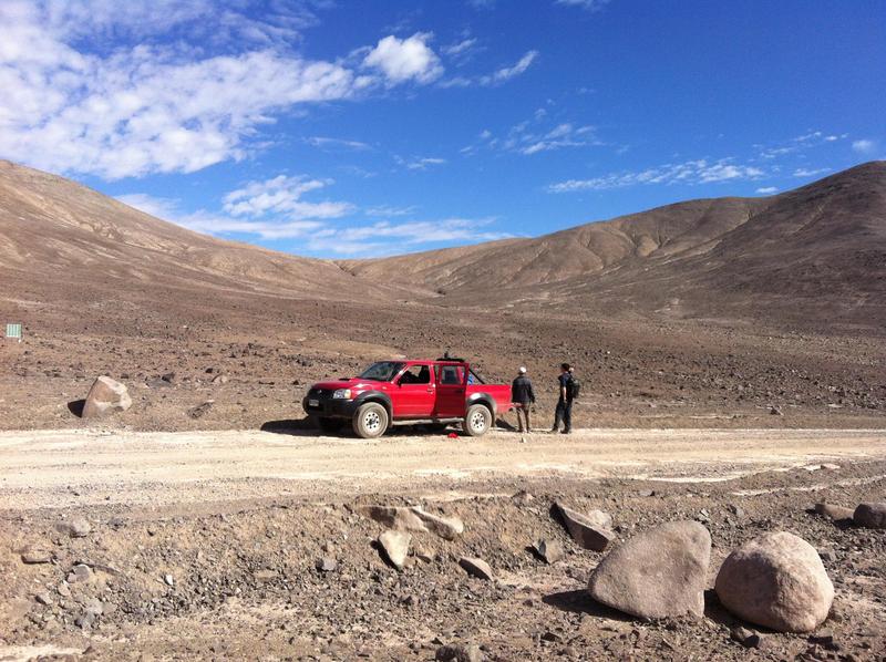 Eine der Lokalitäten, an denen Proben genommen wurden - Lomas Bayas im Zentrum der Atacama-Wüste.