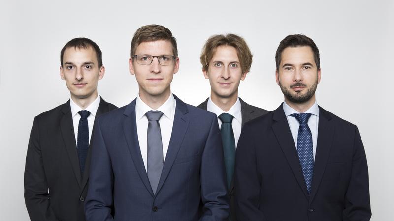 The multi award winning start-up team (from left): Sven Bauer, Robin Streiter, Michael Jüttner and Peter Kalinowski.