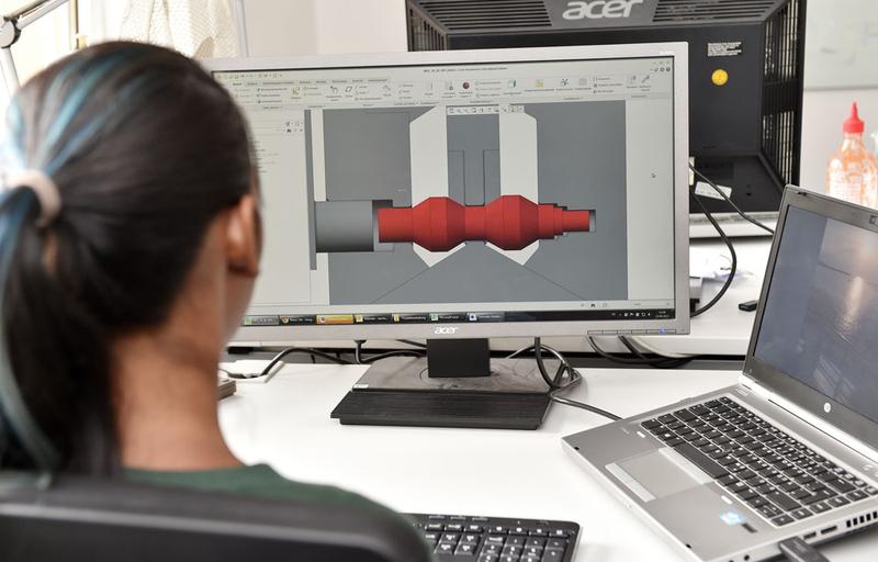 Die 3D-Szizze des gewünschten Bauteils im CAD-Format ist der Ausgangspunkt.