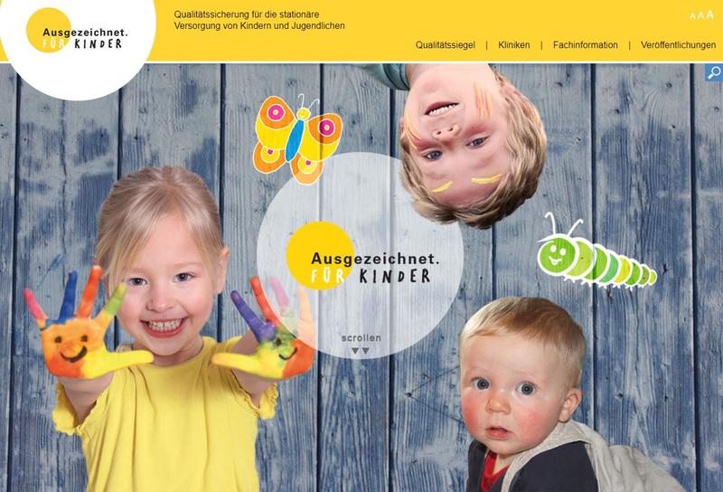 Homepage www.ausgezeichnet-fuer-kinder.de