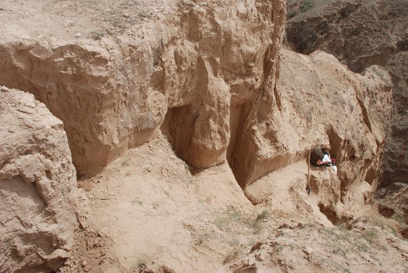 Probenahmen im Chinesischen Löss-Plateau nahe Jingbian