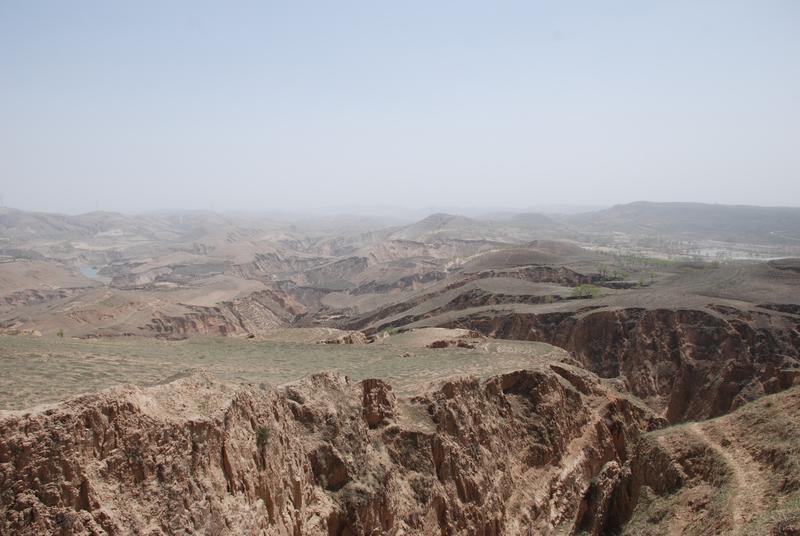 Ausblick auf das Chinesische Löss-Plateau in Jingbian