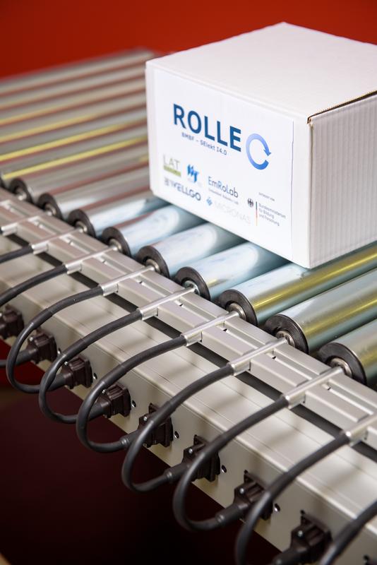 The team will be exhibiting a conveyor demonstrator made from these smart rollers at Hannover Messe.