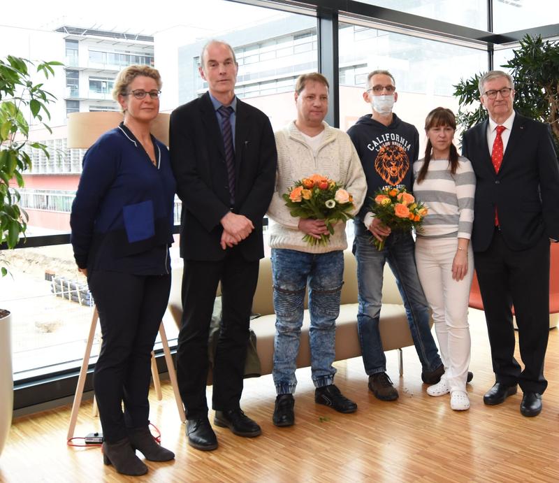 (v.l.n.r.) Dr. Catrin Palm, Prof. Christian Hugo (Nephrologie); Carsten Dürr, Ronny Kneipel, Simone Milde, Prof. Manfred Wirth.