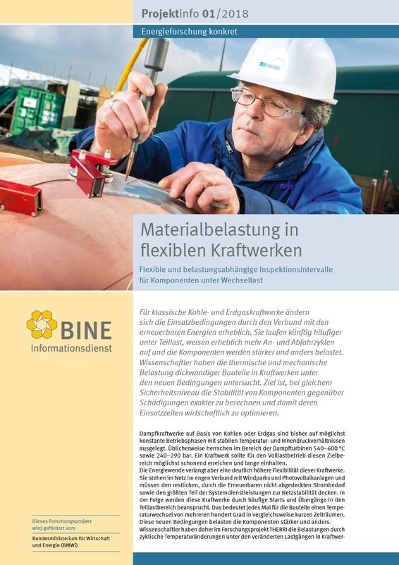 Das neue BINE-Projektinfo „Materialbelastung in flexiblen Kraftwerken“