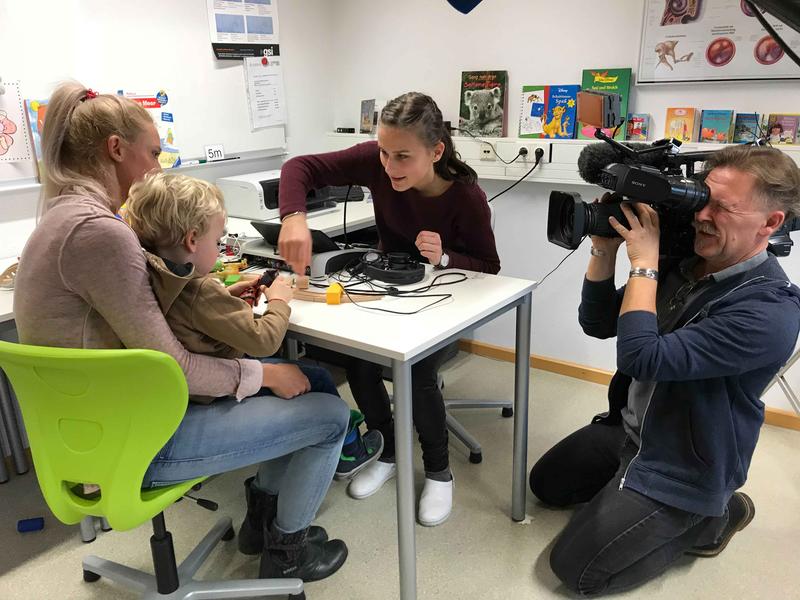 Dreh des Bayerischen Rundfunks an der Akademie für Gesundheitsberufe.