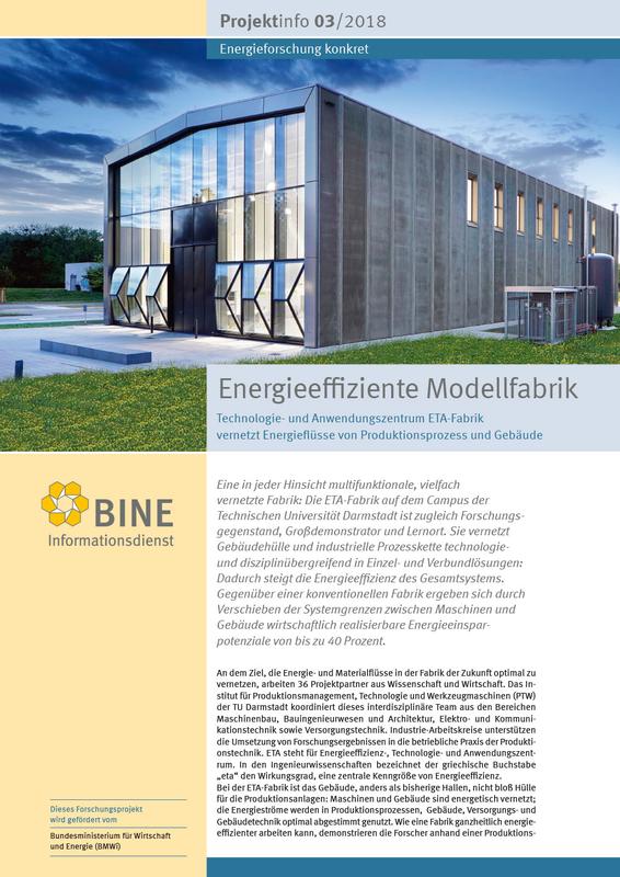 Das BINE-Projektinfo „Energieeffiziente Modellfabrik“