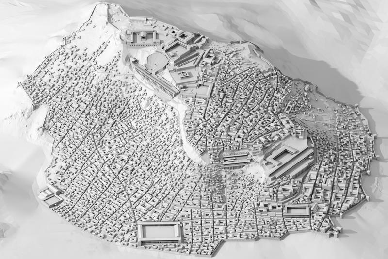 Pergamon, Stadtberg. Virtuelles Modell des Zustands um 200 n. Chr. Lehrstuhl Darstellungslehre. 