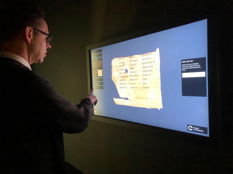 Touchscreen in der Ausstellung