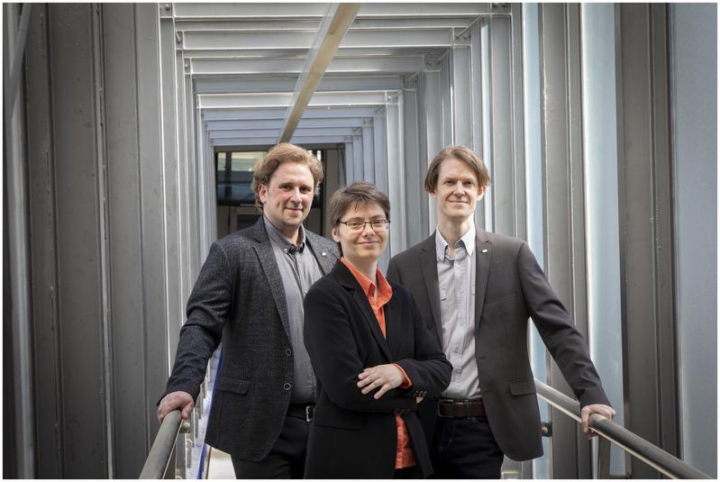Die drei neuesten CD-Labor Leiter/innen der TU Graz: Harald Plank, Karin Zojer und Klaus Witrisal (v.l.) 
