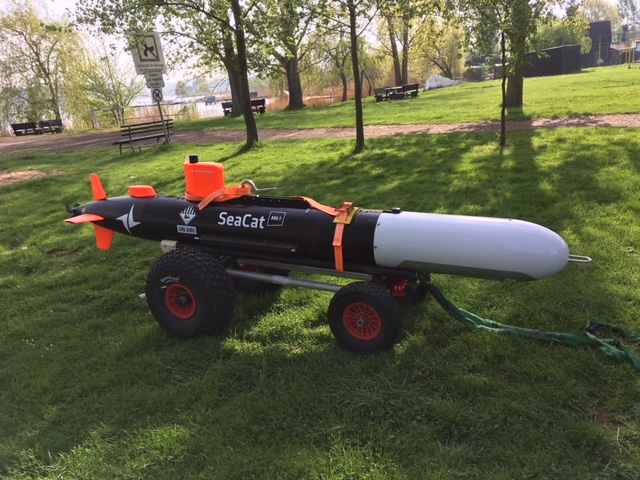 Das autonome Unterwasserfahrzeug (Autonomous Underwater Vehicle – AUV) der Firma Atlas Elektronik GmbH.