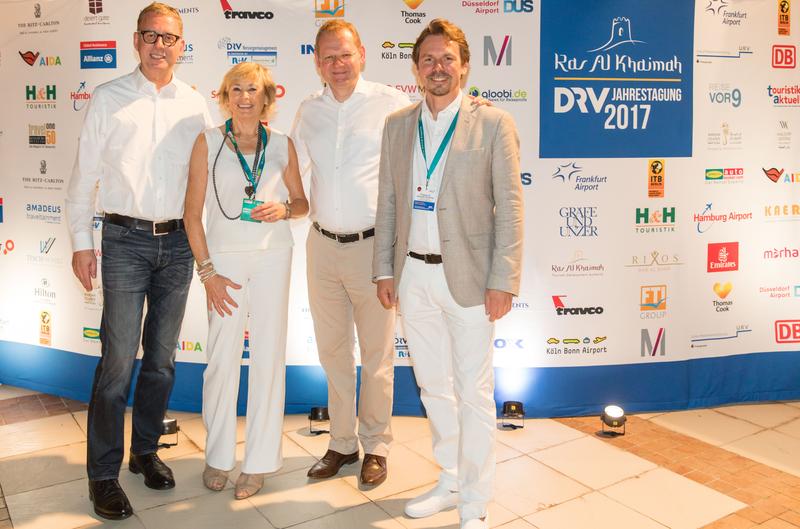 Norbert Fiebig, Präsident des DRV, Anna Wrossok (ehemalige Programmdirektorin THEM), Dirk Inger, Hauptgeschäftsführer des DRV und Prof. Dr. Hermenau (von links nach rechts)