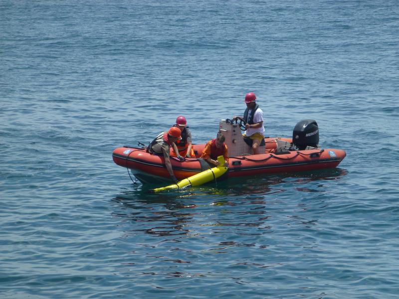 Launch of a glider off the coast of Peru. 