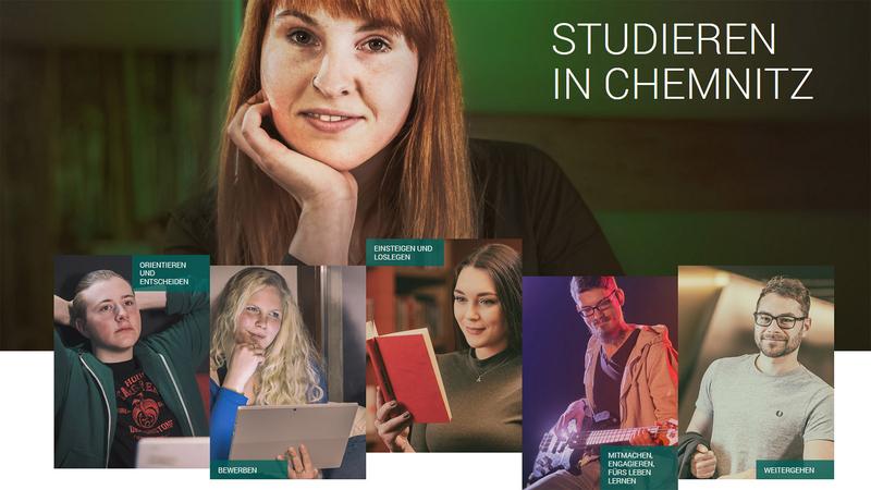 Screenshot der Startseite www.studium-in-chemnitz.de