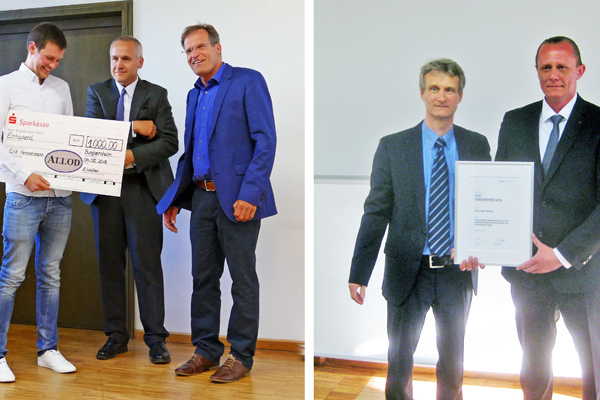 Erik Hemmelmann und Artur Wekerle erhielten den ALLOD-Werkstoff- sowie den DKG-Förder-Preis