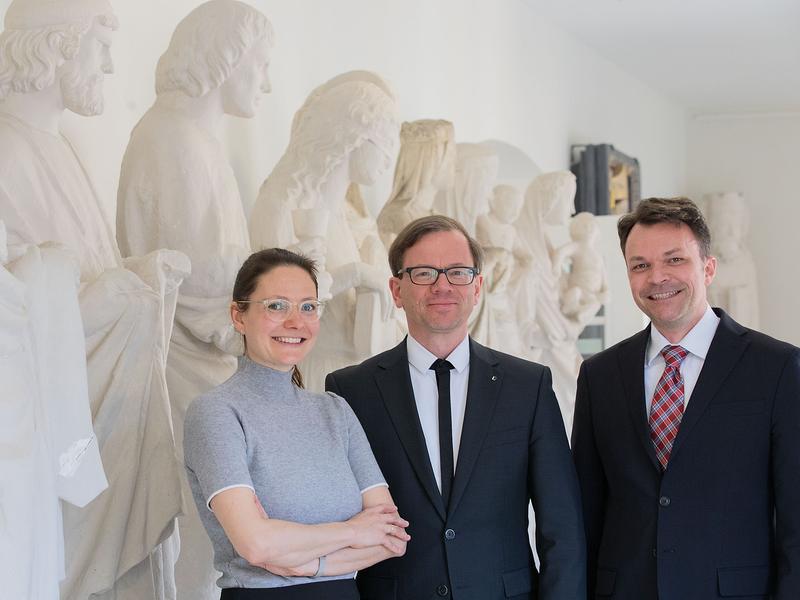 Drei neue Professuren für Provenienzforschung sowie Kunst- und Kulturgutschutzrecht:  Ulrike Saß, Christoph Zuschlag und Matthias Weller im Kunsthistorischen Institut der Universität Bonn. 