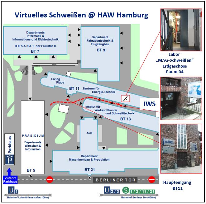 Anfahrtsskizze zum virtuellen Schweißlabor