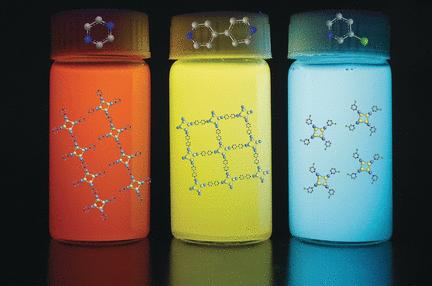 Die molekularen Kupfer-Iod-Cluster-Verbindungen leuchten intensiv und mehrfarbig.