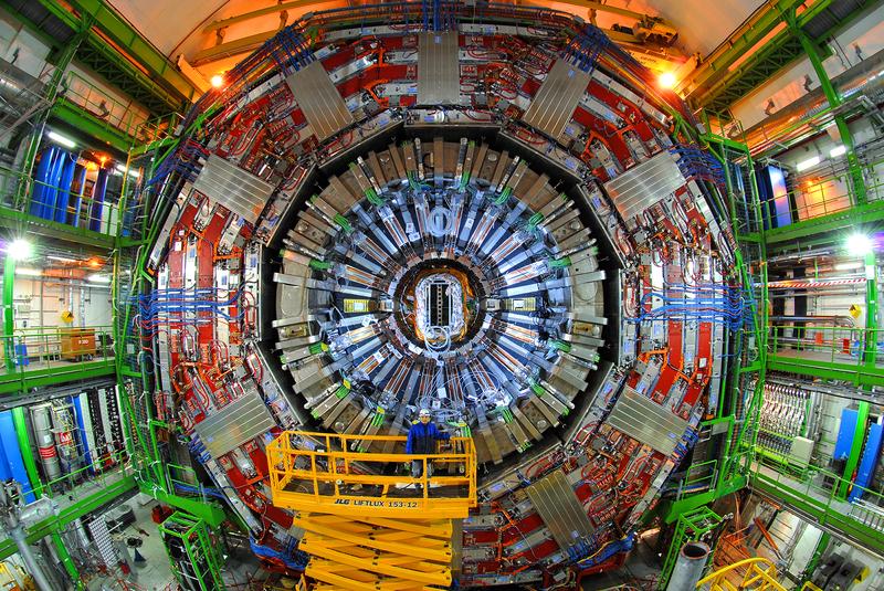 CMS detector in a cavern 100 m underground at CERN’s Large Hadron Collider.