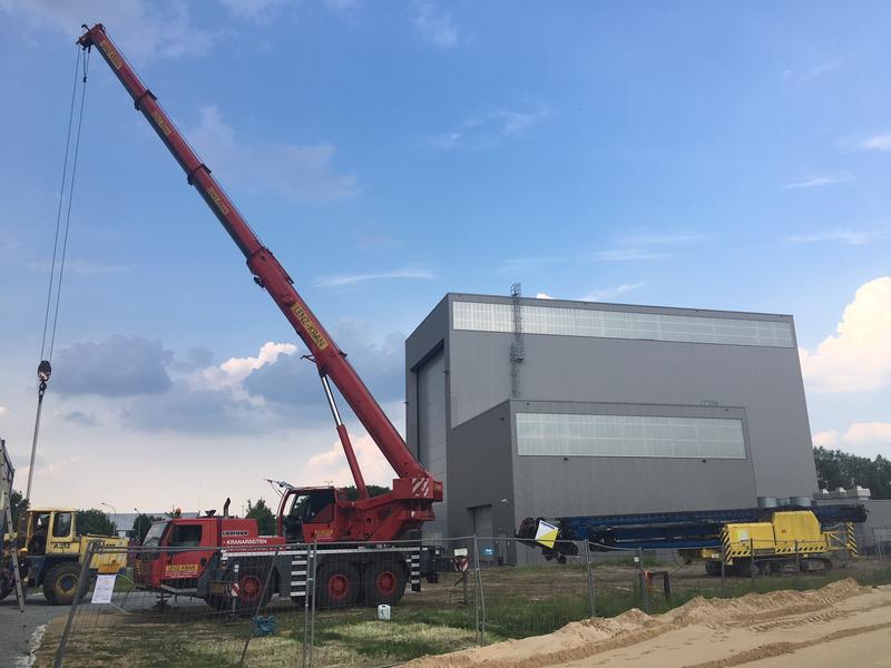 Baustelle in Nachbarschaft des Gondelprüfstands in Bremerhaven