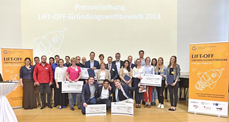 Finale des Gründungswettbewerbs „Lift-Off“ 2018.