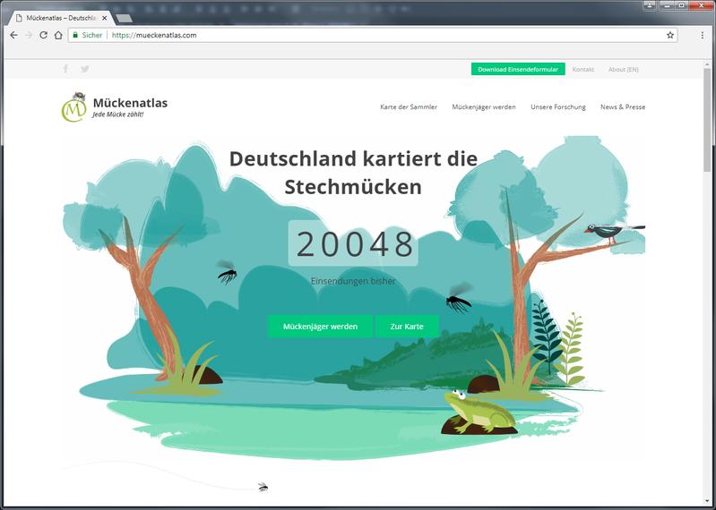 Die Webseite des Mückenatlas erstrahlt in neuem Glanz