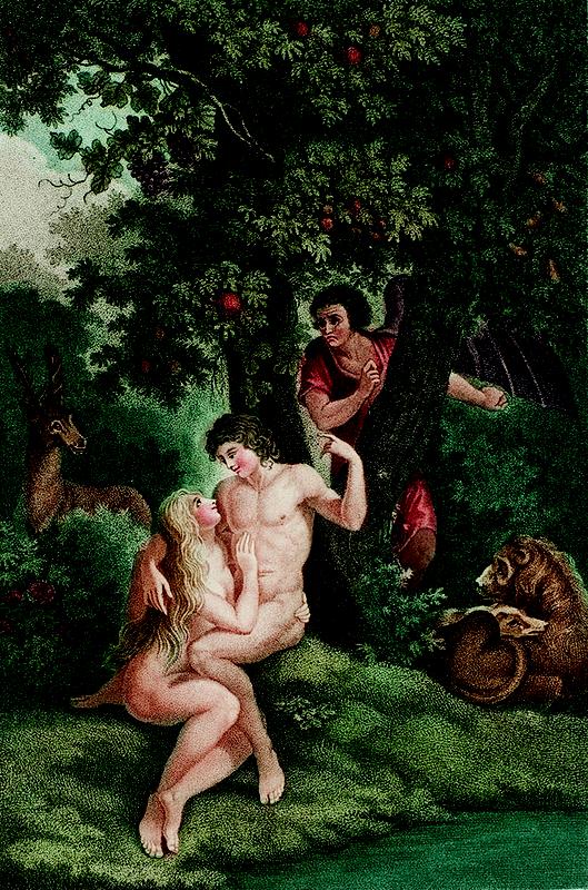 Jean-Frédéric Schall, Kupfertafel. In: John Milton, Paradis perdu, Paris 1792.