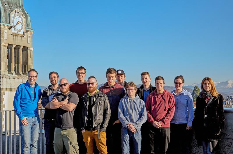 Prof. Christoph von Ballmoos’ (left) working group from the Department of Chemistry and Bio-chemistry at the University of Bern. 